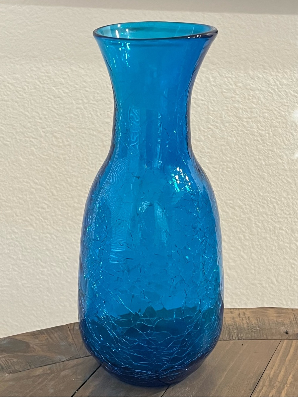 Rare Vintage Blenko #7419 Vase Turquoise 11.25” Don Shepherd